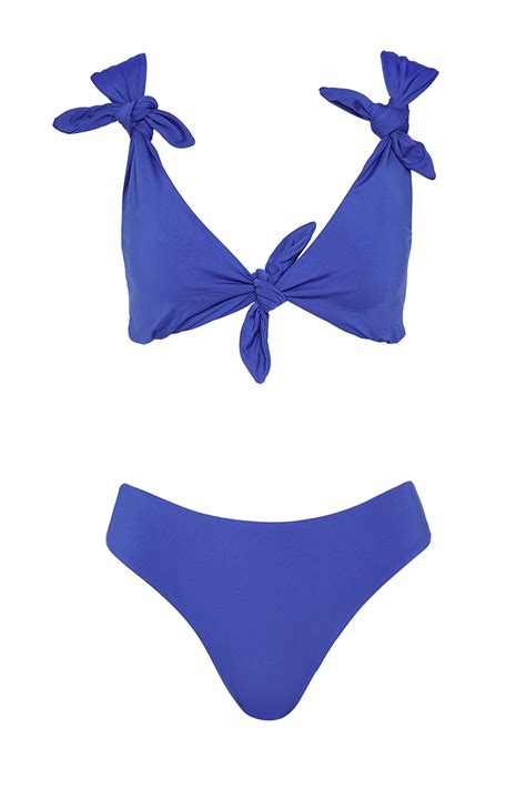 Isa Arfen X Maan The Knot Bikini Kaiki Blue Maan