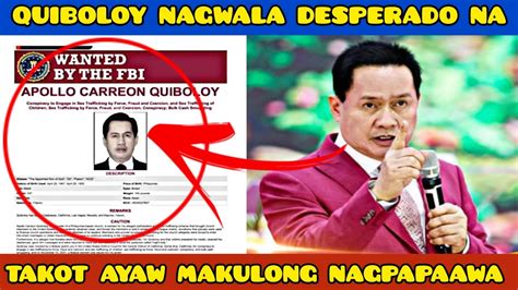 Quiboloy Nagwala Desperado Na Pbbm Adik Daw At Bumaba Sa Pwesto Payag