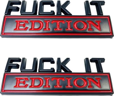 Emblemas Fuck It Edition Insignias Fuck It Versi N De Autom Vil