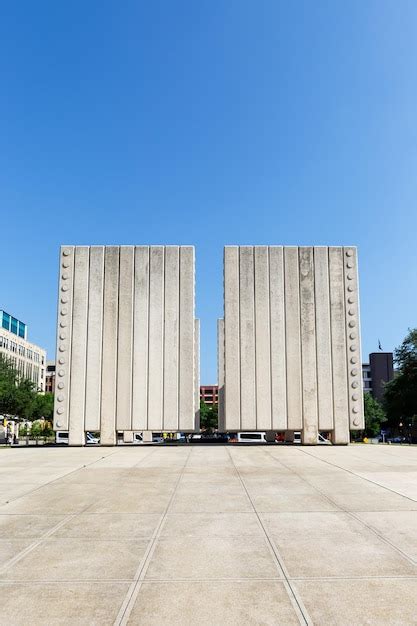 Premium Photo John F Kennedy Memorial Plaza For Jfk Portrait Format