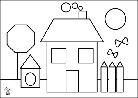 Раскраски геометрический домик (40 фото) » Рисунки для срисовки и не только