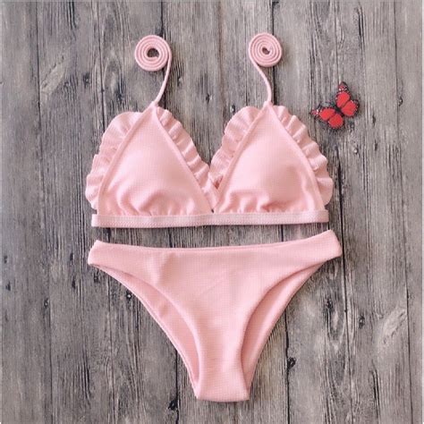 Padded Pastel Pink Bikini On Carousell