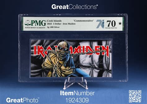 Cook Islands 2023 $1 Iron Maiden Piece of Mint 40th Anniversary