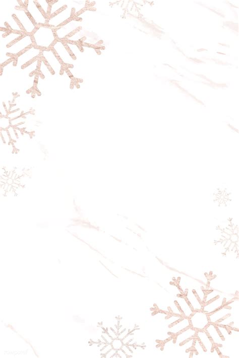 Snowflakes Patterned on White Background Vector