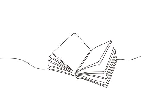 Book Continuous Line Drawing Study Doodle Theme 3380414 Vector Art At