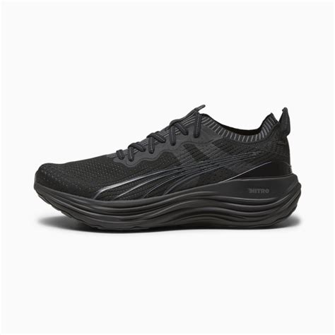 ForeverRun NITRO Knit Men's Running Shoes | PUMA Black-Shadow Gray ...