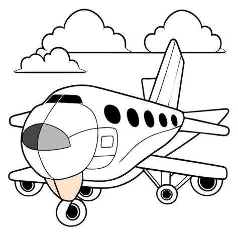 Images De Coloriages Gros Avion T L Chargement Gratuit Sur Freepik