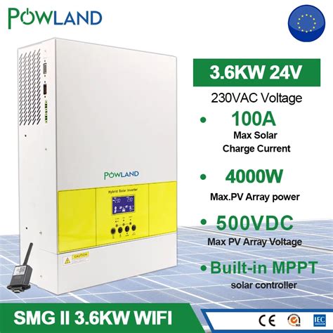 Powland Solar Inverter 3600w Mppt 100a Solar Charger Current Pure Sine