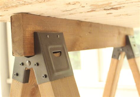 Instructions for Building a Stylish DIY Sawhorse Table for $25 · Hawk Hill