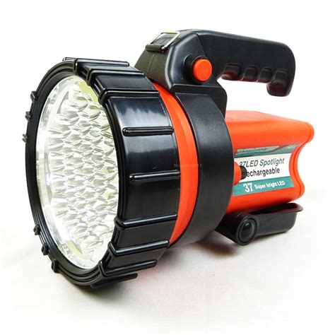 37 Led High Powered Super Bright Spotlight Torch Lantern Swivel Handle