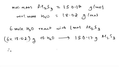 According To The Following Reaction What Amount Of Al S Remains When