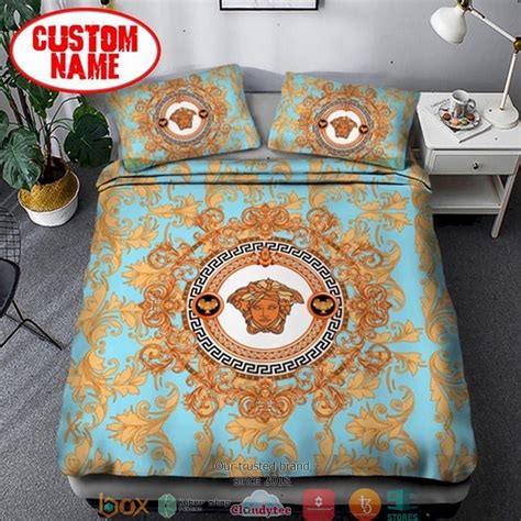 HOT Versace Yellow Pattern Blue Personalized Twin Queen King Bedding Set Express Your Unique