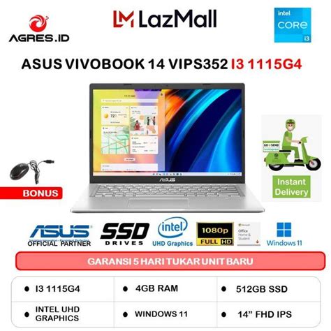 Laptop Asus Vivobook A Ea Vips I G Gb Ssd W Ohs