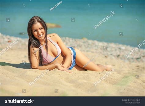 Beautiful Woman Sexy Bikini On Beach Stock Photo 2160341249 Shutterstock