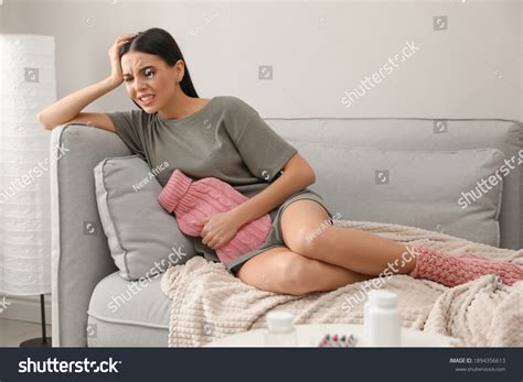 Woman Using Hot Water Bottle Relieve Stock Photo 1894356613 Shutterstock