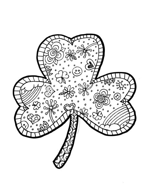 Printable Shamrock Coloring Sheets Printable Word Searches