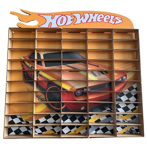 Estante Porta Hot Wheelss Para Carrinhos Mdf Adesivado Carros Colecionaveis Shopee Brasil
