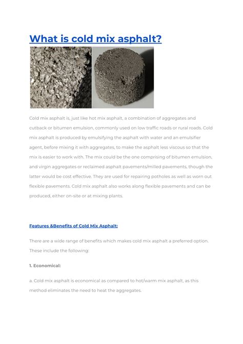 Asphalt Cold Mix Vs Hot Mix At Gerard Martin Blog
