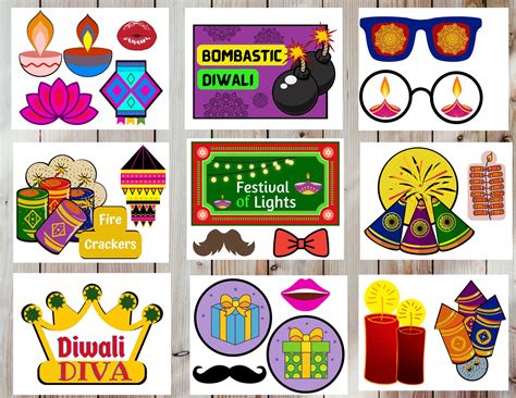 Diwali Themed Party Props Diwali Photo Booth Props Indian Etsy Uk