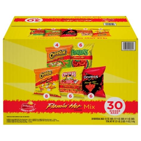 Frito Lay Flamin Hot Mix Chips Variety Pack Ct Oz Frys Food Stores