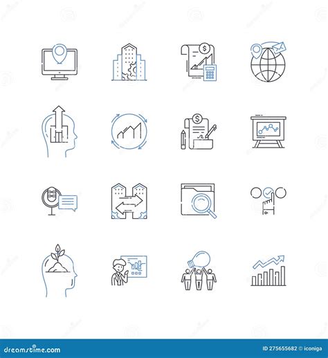 Revenue Surge Line Icons Collection. Growth, Profit, Increase, Boom