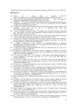 Sex Detection In The Early Stage Of Fertilized Chicken Eggsvia Image Recognition Pdf