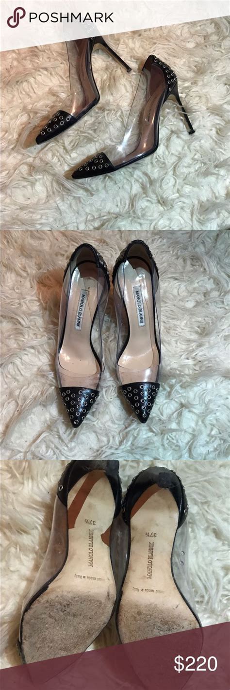 Manolo Blahnik Pacha Studded Pumps Size 38