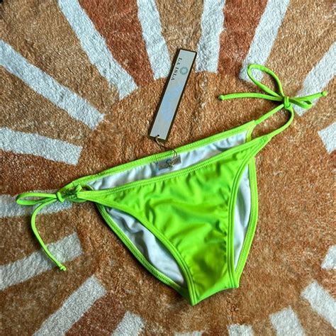 La Isla Swim La Isla Small Neon Green String Bikini Bottom Poshmark