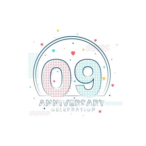 9 years Anniversary celebration, Modern 9 Anniversary design 10064666 ...