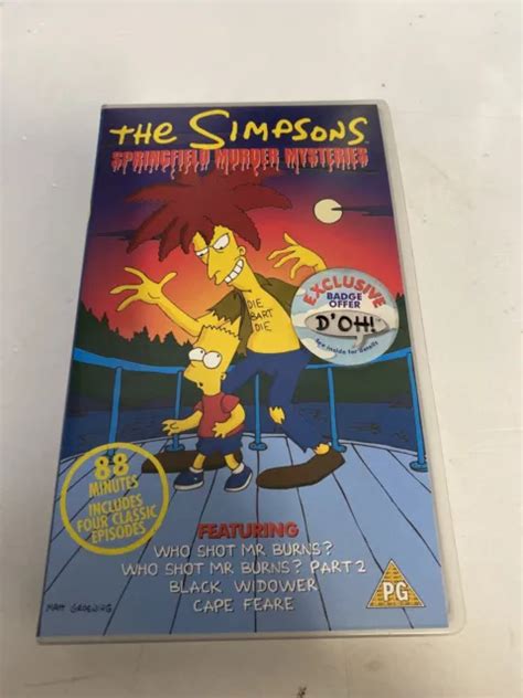 The Simpsons Springfield Murder Mysteries Vhs Video Tape New £500