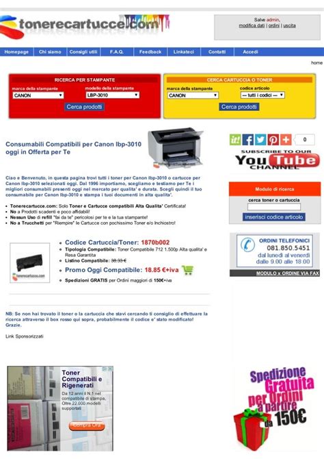 Toner per canon lbp 3010