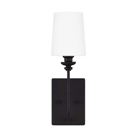 Reviews For Generation Lighting Bellevue 1 Light Black Wall Sconce With Frosted White Glass