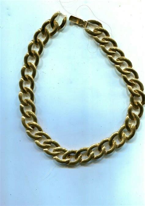 Napier Classic Gold Link Necklace Gem