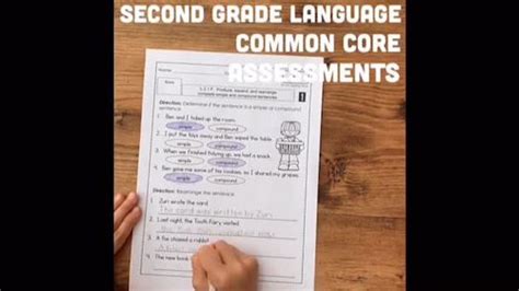 2nd Grade Ela Assessments Or Worksheets For Grammar And Language Common