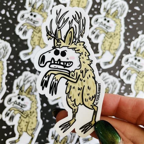 Wendigo Vinyl Sticker Wendigo Sticker Cryptid Sticker Spooky Sticker