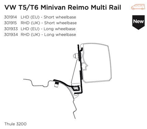 Vw T T Multi Rail Adapter Thule Awning