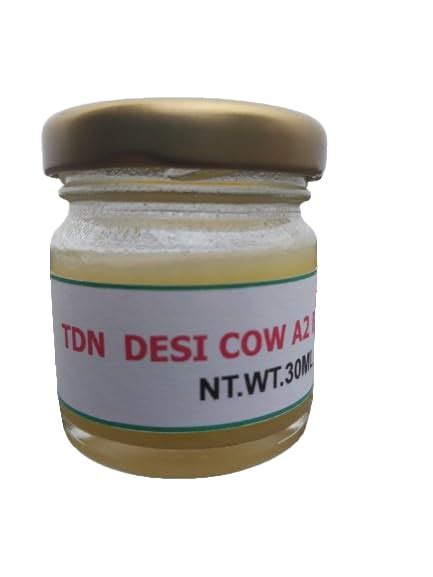 TDN Farm Fresh Organic A2 Ghee NDDB A2 Lab Certified 30ml Glass