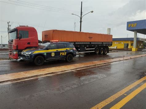 Prf Recupera Caminh O Roubado Em Mato Grosso Do Sul E Motorista