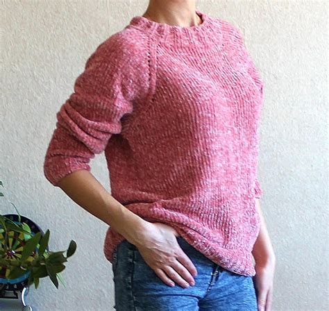 Свитер из велюровой пряжи - 68 фото