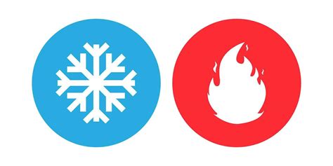 Hot And Cold Set Icon Isolated Vector Illustration 28557495 Vector Art At Vecteezy