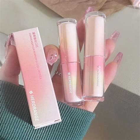 Lip Gloss Sweet Nude Pink Mirror Watery Lasting Moisturizing Jelly Liquid Lipstick Waterproof