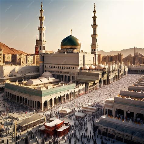 Premium AI Image | Makkah Madinah 1 Generative AI