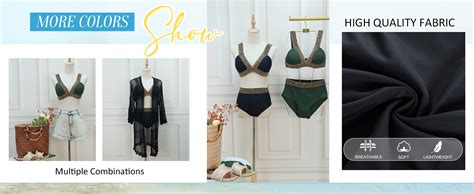 Amazon Plus Size Womens Swimsuits Sexy High Waisted Bikini Two Piece Sets Bathing Suit