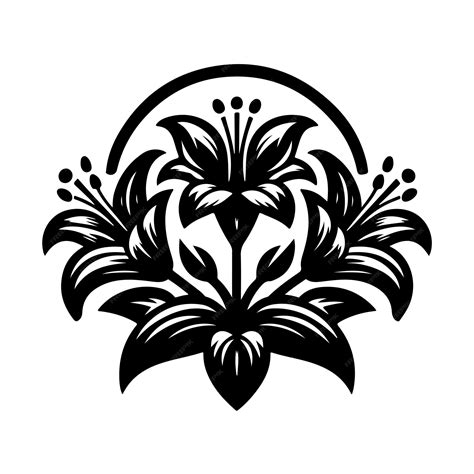 Lily flor silhueta ícone vetor um lily flor perfeito para seus projetos