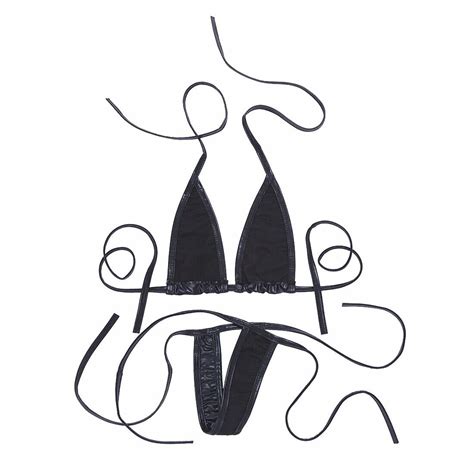 Buy Sexy Women S Micro Bikini Set Bra Top G String Mini Thong Lingerie Swimwear Online At Lowest