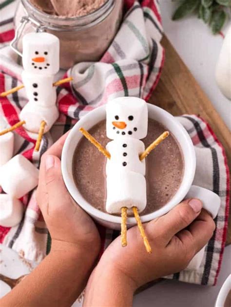 Marshmallow Snowmen For Hot Cocoa Pancake Recipes