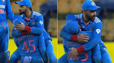 Asia Cup Watch Bromance Moment As Virat Kohli Hugs Rohit Sharma