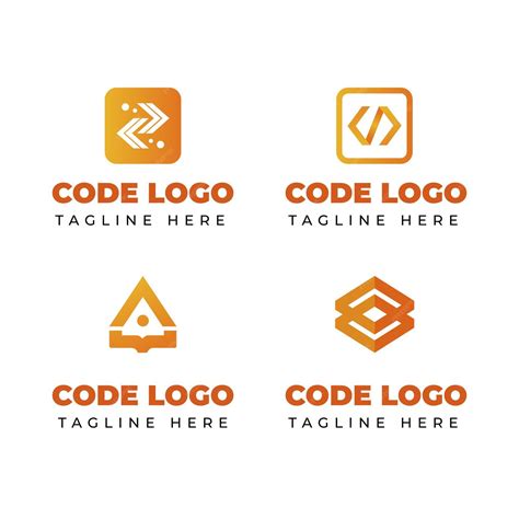 vector modern code logo collection