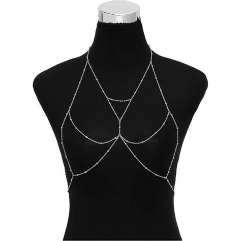 Mode Femmes Sexy Sequin Soutien Gorge Bikini Plage Fronde Collier Taille Ventre Corps Chaîne