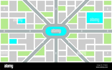 abstract green street map   city vector illustration stock vector